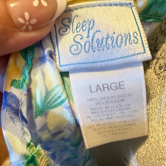 Floral Slip Dress in blue, Green & Yellow - Picture 5 of 5